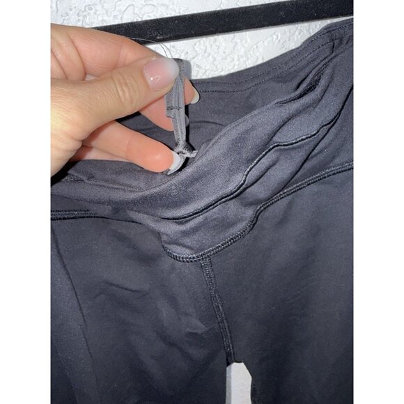 Lululemon Low Rise Legging Rear Pocket Size 8 Thick Seam Side Panel Black E - Picture 7 of 8